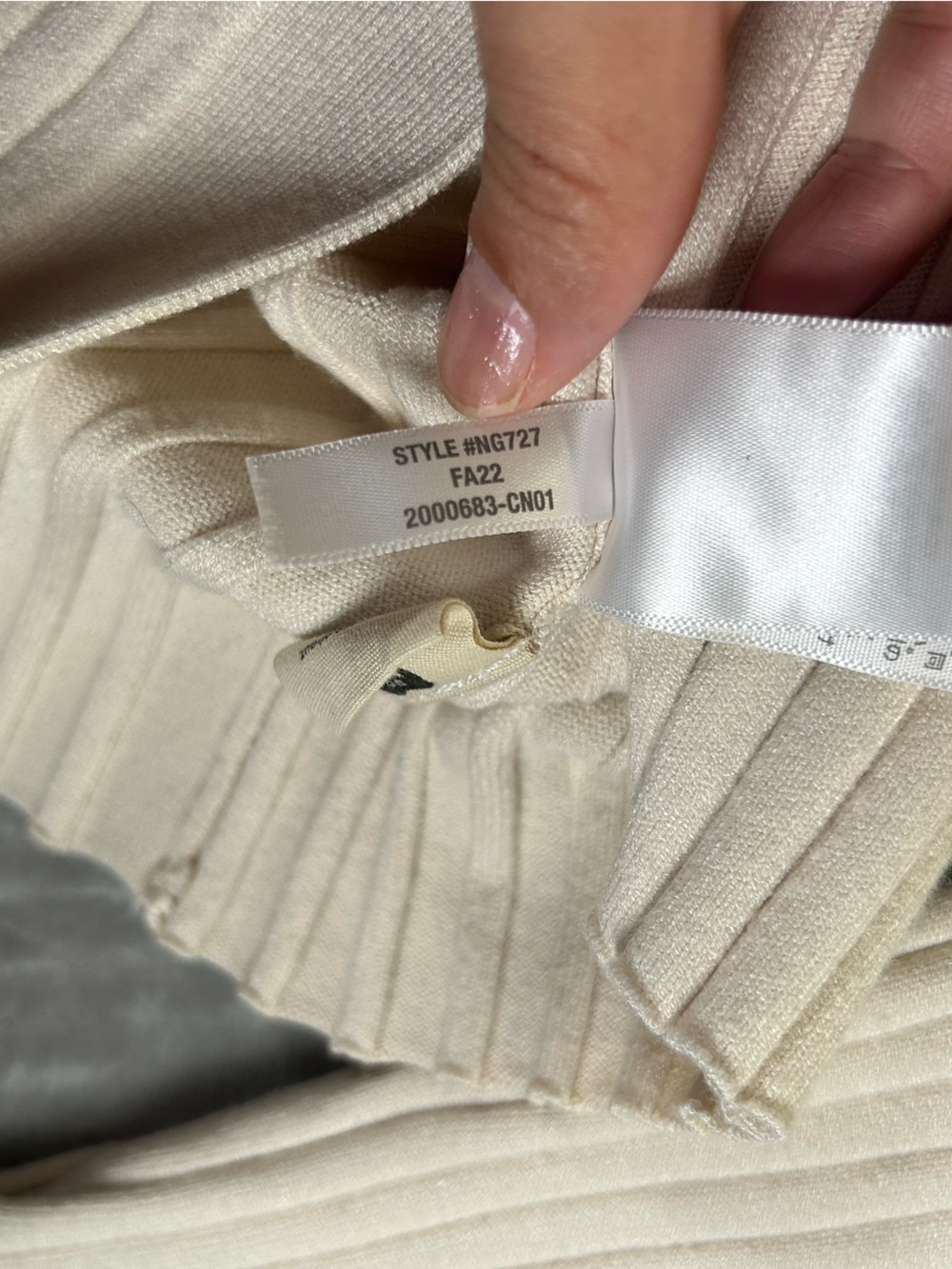 Madewell polo Cream Ribbed Button-Front Collared Sweater - Picture 11 of 12
